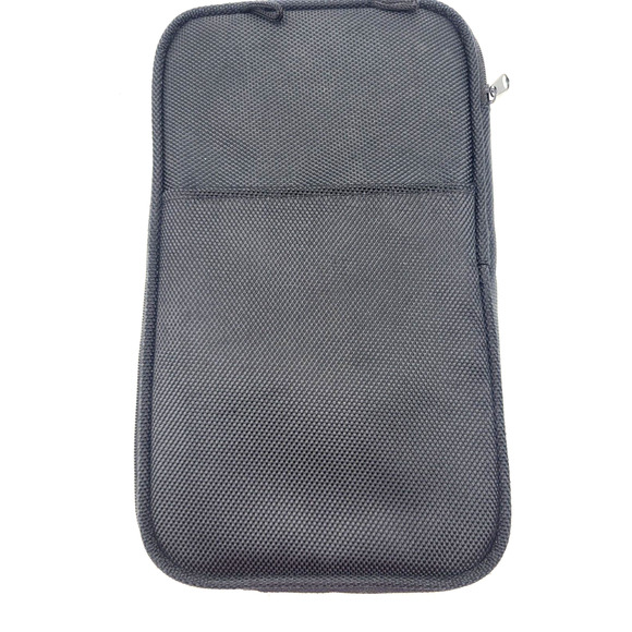 Lewis N Clark RFID Travel Documents Portfolio Black Canvas Zip Around 10x6x1" - Picture 4 of 8